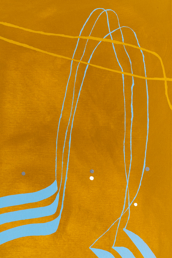 Vision of Oxide Yellow in Modern Abstract Original Oil & Acrylic Painting, Canvas Wall Art in Contemporary Style | Caelum (36"x36")