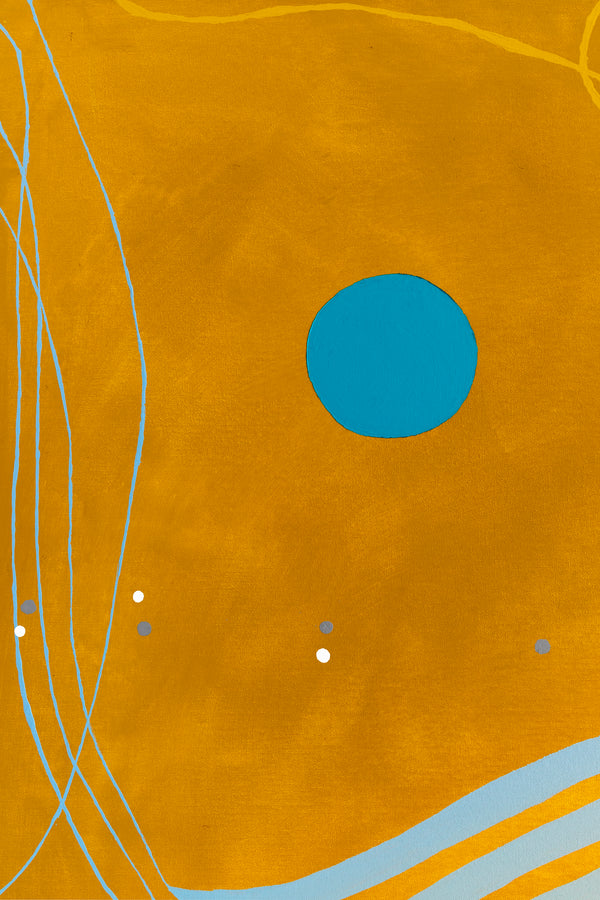 Vision of Oxide Yellow in Modern Abstract Original Oil & Acrylic Painting, Canvas Wall Art in Contemporary Style | Caelum (36"x36")