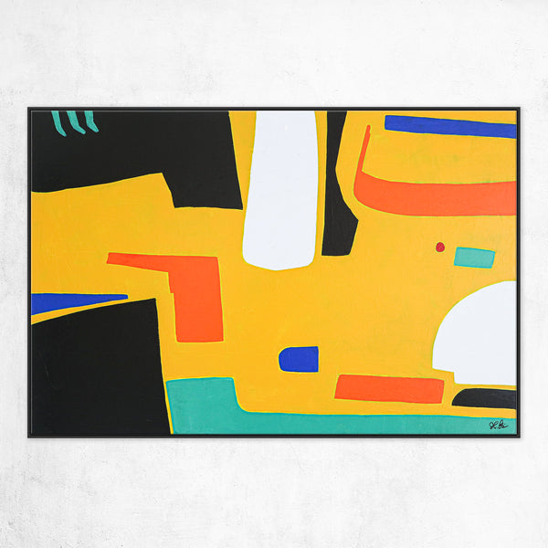 Playful Balanced Original Abstract Painting in Acrylic, Modern Contemporary Large Canvas Wall Art | Cogito II