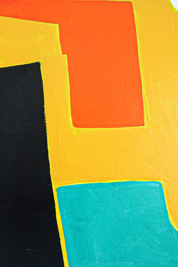 Playful Balanced Original Abstract Painting in Acrylic, Modern Contemporary Large Canvas Wall Art | Cogito II