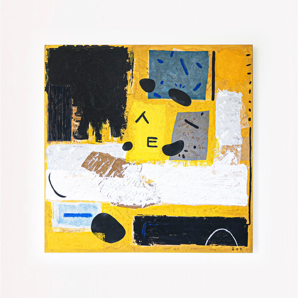 Modern Abstract Expressionism Original Mixed Media Painting, Canvas Wall Art in Contemporary Style | Communication (48"x48")