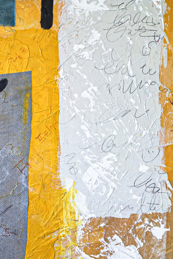 Modern Abstract Expressionism Original Mixed Media Painting, Canvas Wall Art in Contemporary Style | Communication (48"x48")