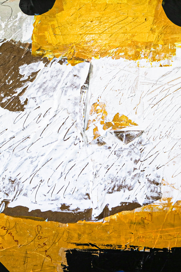 Modern Abstract Expressionism Original Mixed Media Painting, Canvas Wall Art in Contemporary Style | Communication (48"x48")