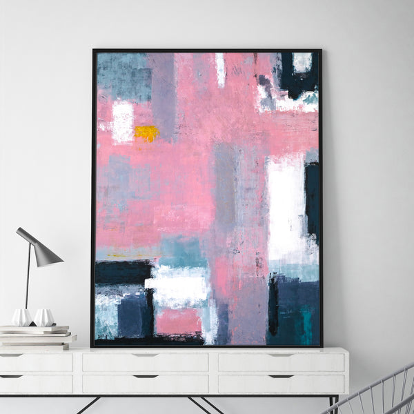 Modern Abstract Original Painting Emphasizing the Ambiguity of Boundaries, Large Canvas Wall Art | Compassion