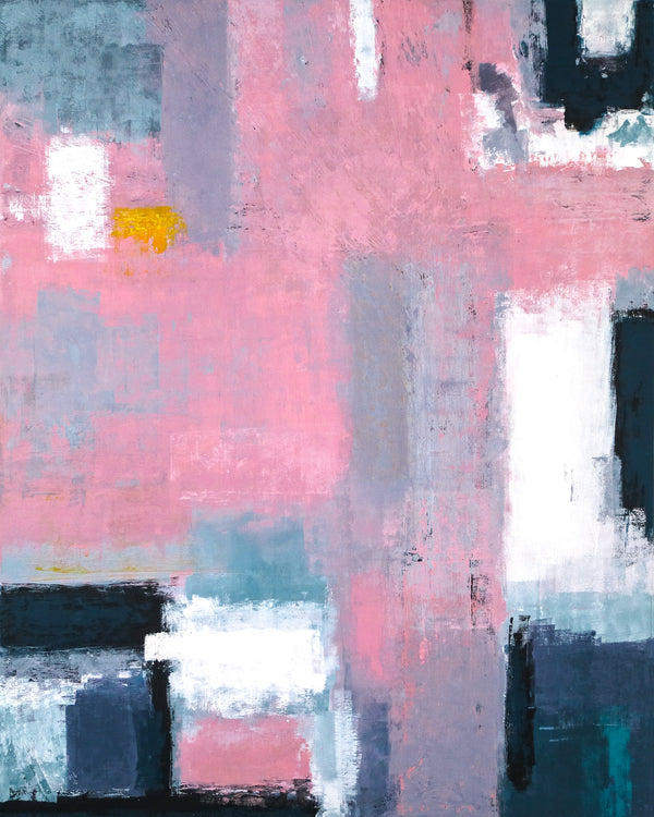 Modern Abstract Original Painting Emphasizing the Ambiguity of Boundaries, Large Canvas Wall Art | Compassion