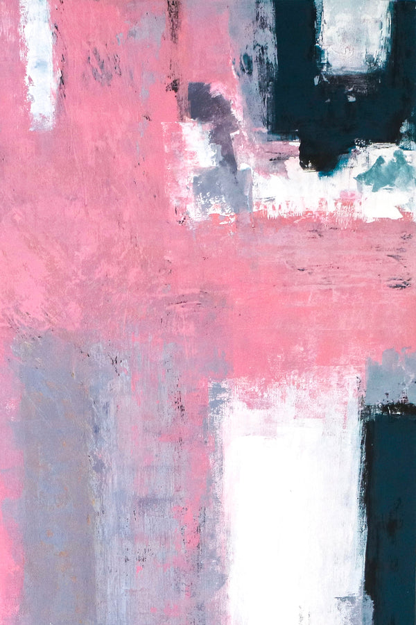 Modern Abstract Original Painting Emphasizing the Ambiguity of Boundaries, Large Canvas Wall Art | Compassion