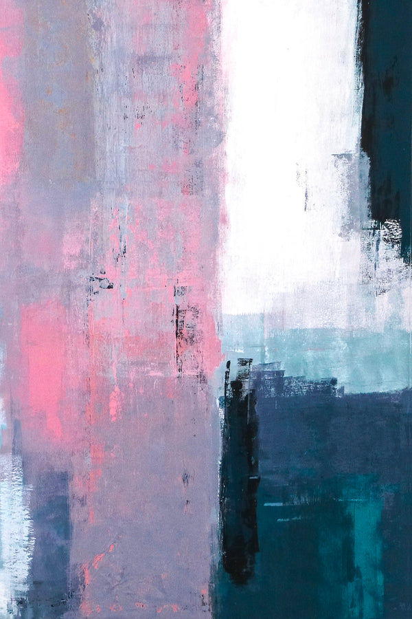 Modern Abstract Original Painting Emphasizing the Ambiguity of Boundaries, Large Canvas Wall Art | Compassion