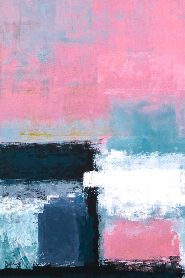 Modern Abstract Original Painting Emphasizing the Ambiguity of Boundaries, Large Canvas Wall Art | Compassion