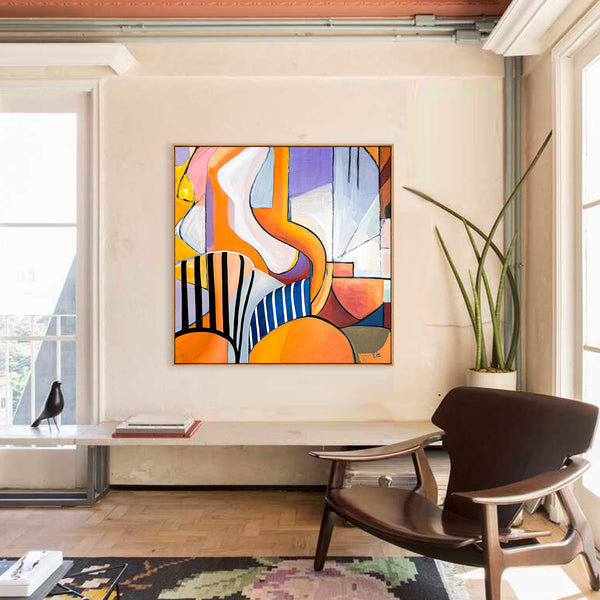 Abstract Painting Original, Expressionism in Modern Abstract Wall Art | Compositio II (43"x43")