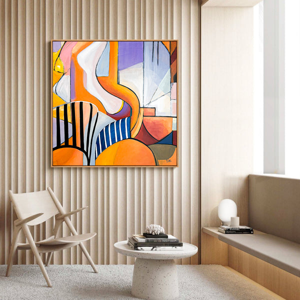 Abstract Painting Original, Expressionism in Modern Abstract Wall Art | Compositio II (43"x43")
