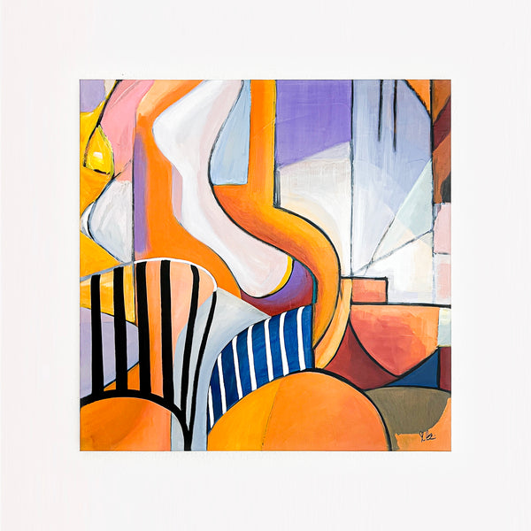 Abstract Painting Original, Expressionism in Modern Abstract Wall Art | Compositio II (43"x43")