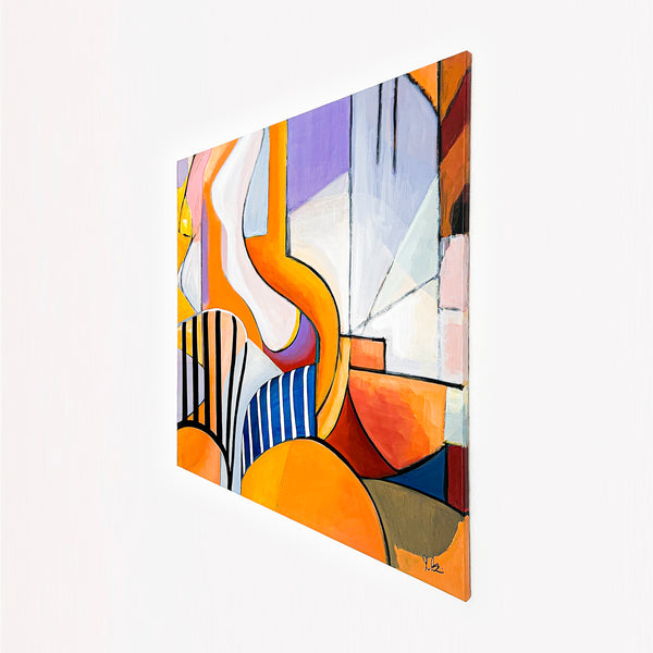 Abstract Painting Original, Expressionism in Modern Abstract Wall Art | Compositio II (43"x43")