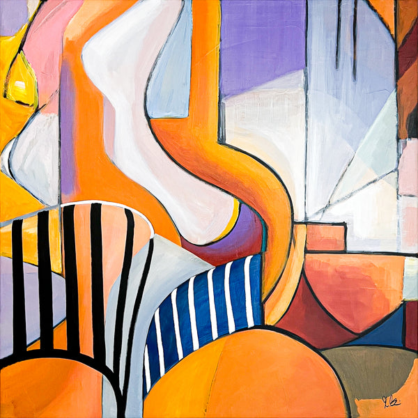 Abstract Painting Original, Expressionism in Modern Abstract Wall Art | Compositio II (43"x43")