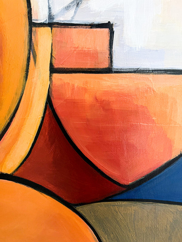 Abstract Painting Original, Expressionism in Modern Abstract Wall Art | Compositio II (43"x43")