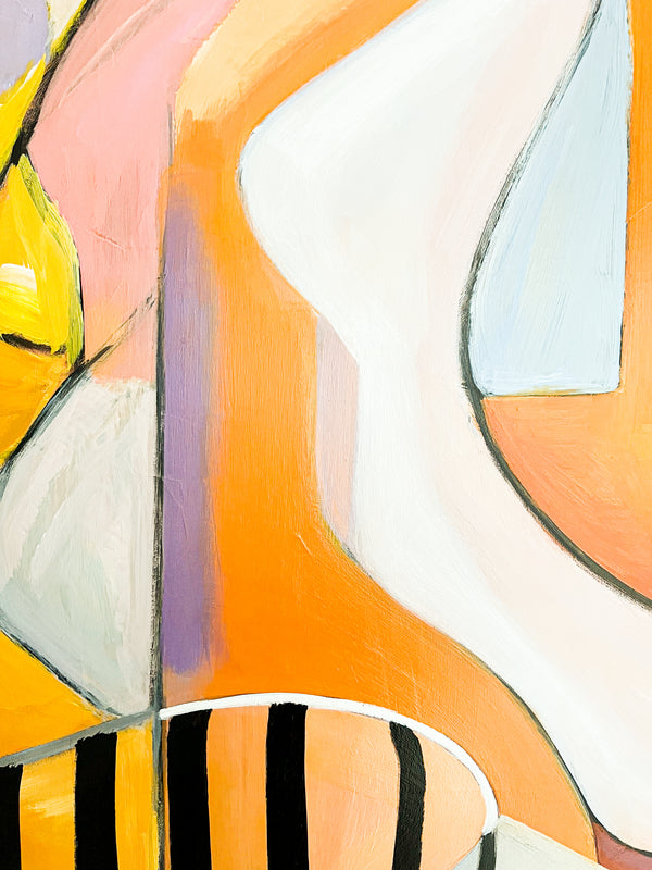 Abstract Painting Original, Expressionism in Modern Abstract Wall Art | Compositio II (43"x43")