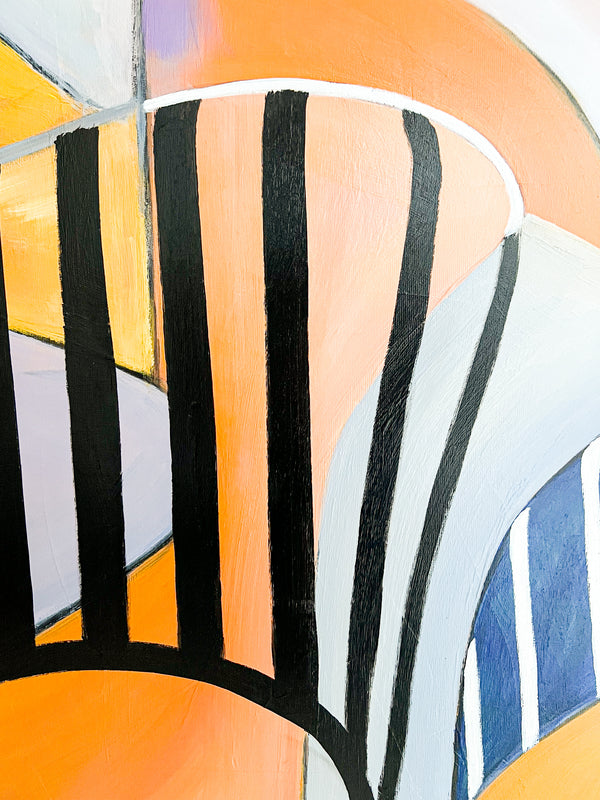 Abstract Painting Original, Expressionism in Modern Abstract Wall Art | Compositio II (43"x43")