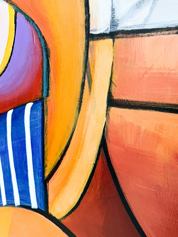 Abstract Painting Original, Expressionism in Modern Abstract Wall Art | Compositio II (43"x43")