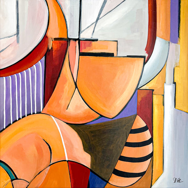 Abstract Painting Original, Expressionism in Modern Abstract Wall Art | Compositio I (43"x43")