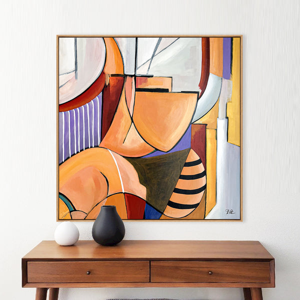 Abstract Painting Original, Expressionism in Modern Abstract Wall Art | Compositio I (43"x43")
