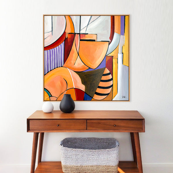 Abstract Painting Original, Expressionism in Modern Abstract Wall Art | Compositio I (43"x43")