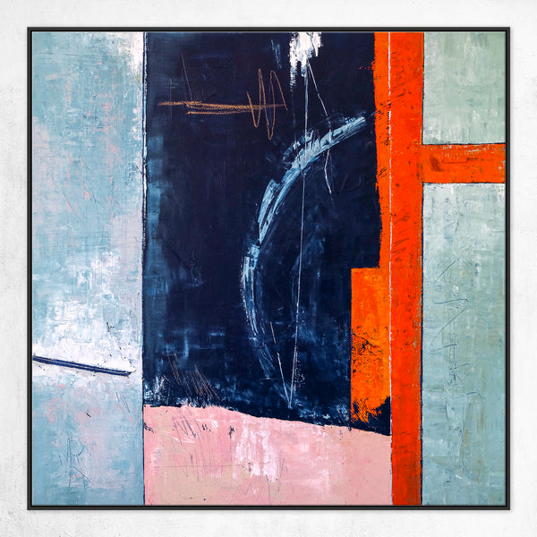 Vibrant Geometric Original Abstract Painting in Acrylic, Calmness Modern Large Canvas Wall Art | Composition A