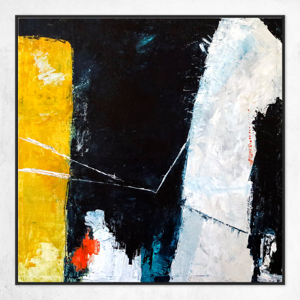 Cheerful Display of Original Abstract Acrylic Painting, Large Expressionist Modern Canvas Wall Art | Connection