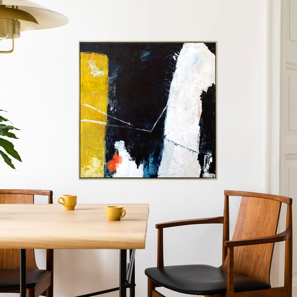 Cheerful Display of Original Abstract Acrylic Painting, Large Expressionist Modern Canvas Wall Art | Connection