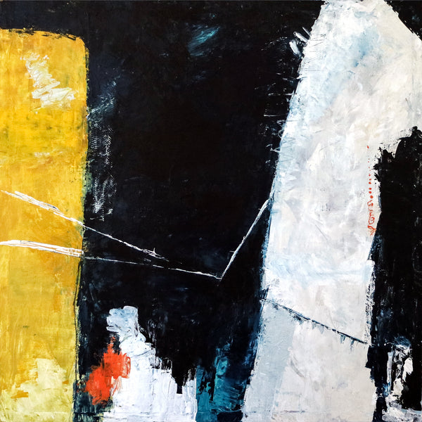 Cheerful Display of Original Abstract Acrylic Painting, Large Expressionist Modern Canvas Wall Art | Connection