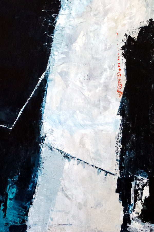 Cheerful Display of Original Abstract Acrylic Painting, Large Expressionist Modern Canvas Wall Art | Connection