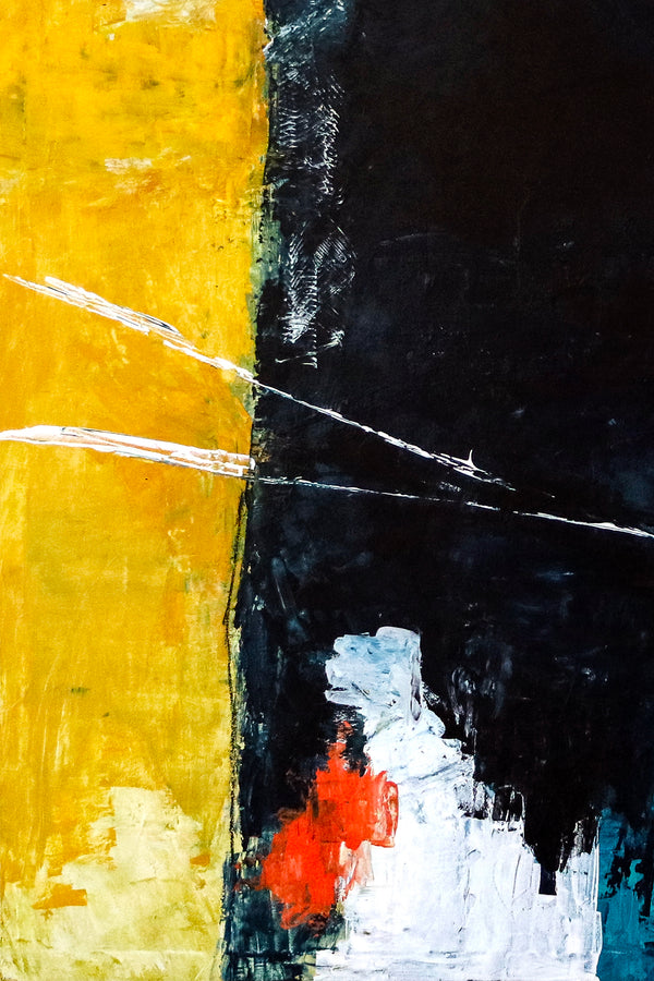 Cheerful Display of Original Abstract Acrylic Painting, Large Expressionist Modern Canvas Wall Art | Connection