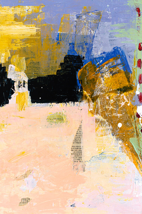 Dynamic Abstract Painting, Bold Composition with Mixed Media and Acrylic, Perfect for Living Room and Office | Cryptomnesia (36"x36")