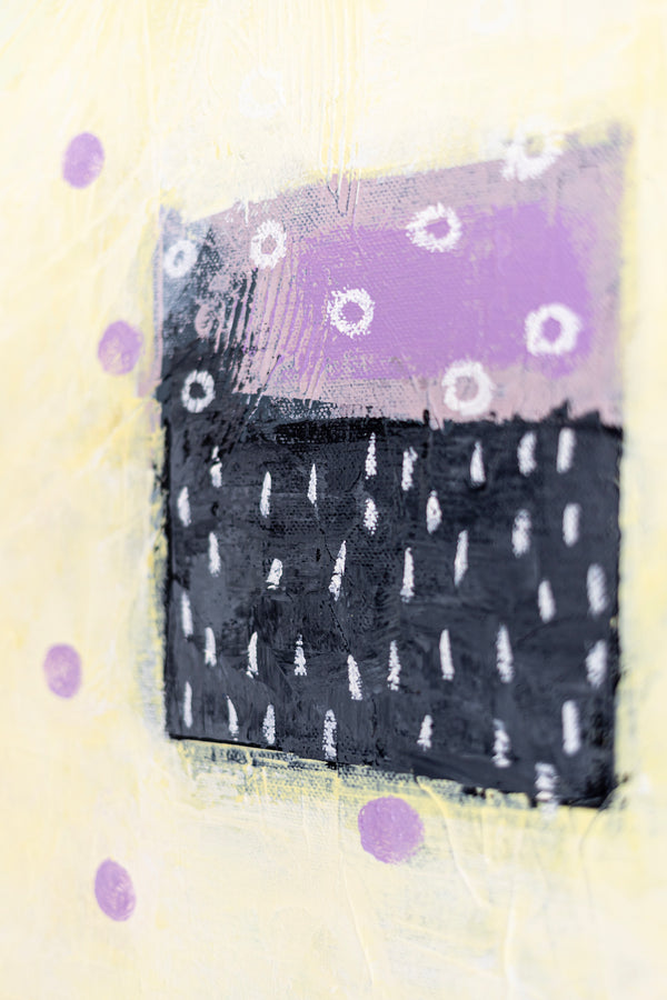 Large Original Yellow Abstract Acrylic Painting, Modern Canvas Wall Art in Beautiful Colors | Daydream of Sunday