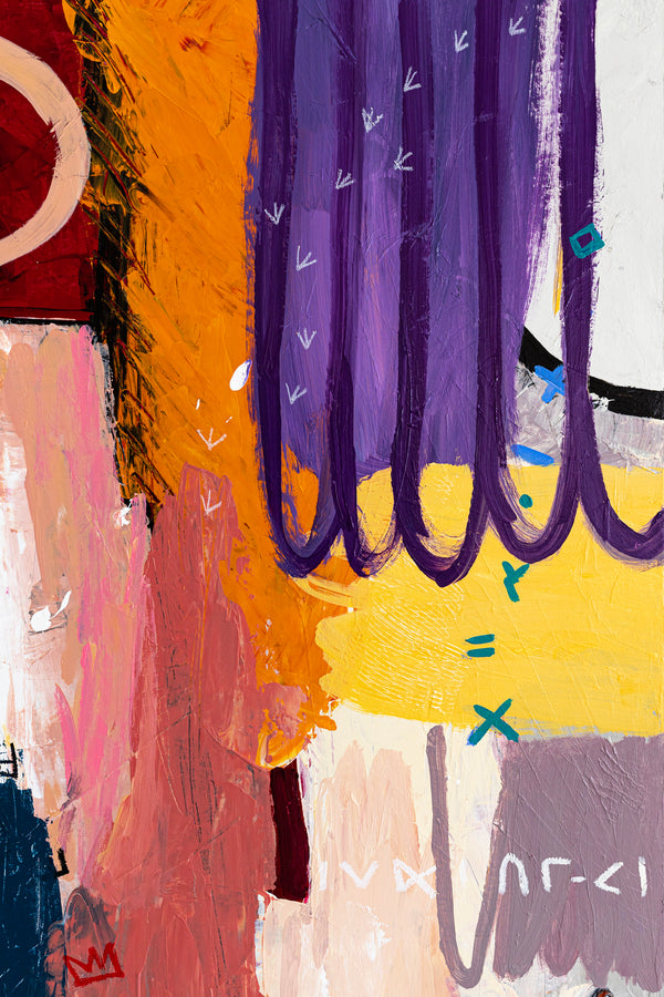 Colorful Original Abstract Painting, Brilliant Symphony of Modern Abstract Art | Depth in emotion (36"x72")
