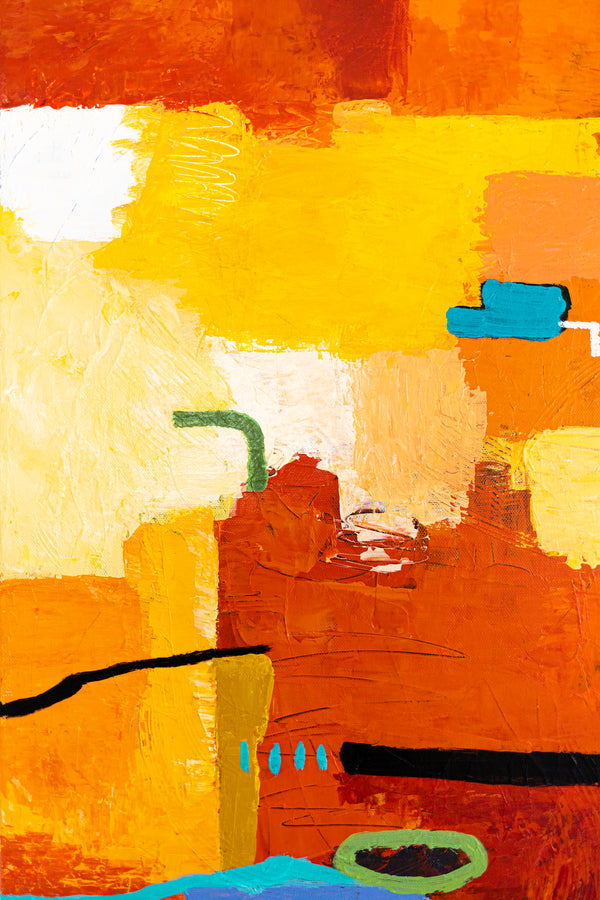 Large Original Abstract Painting in Acrylic, Colorful Modern Canvas Wall Art, Deep and Luminous Expression | Dormir