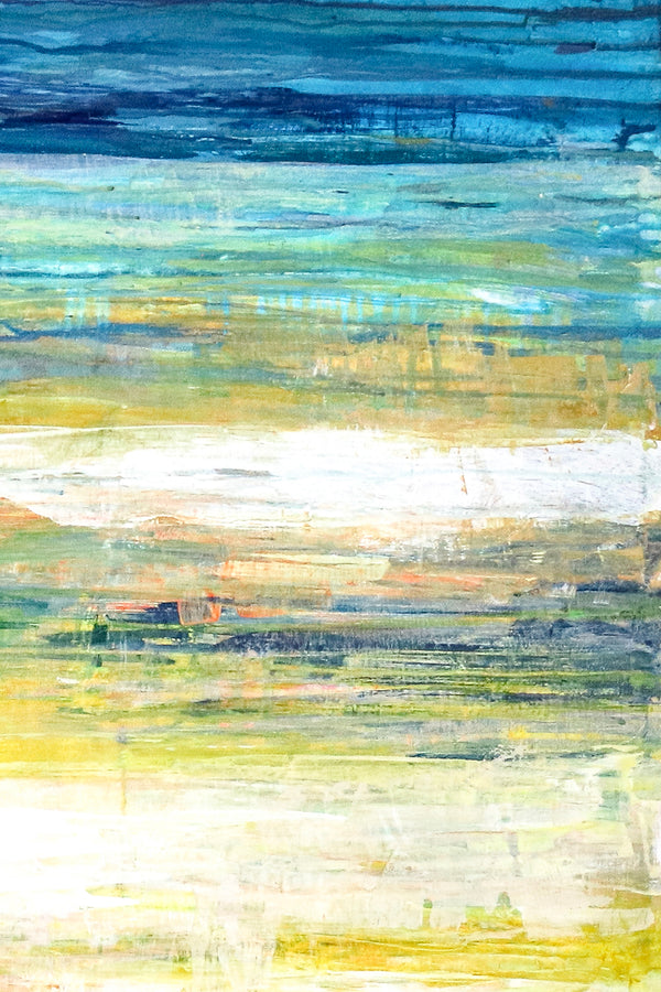 Contemporary Abstract Original Acrylic Painting Capturing Dawn's First Light, Large Modern Canvas Wall Art | Dusk