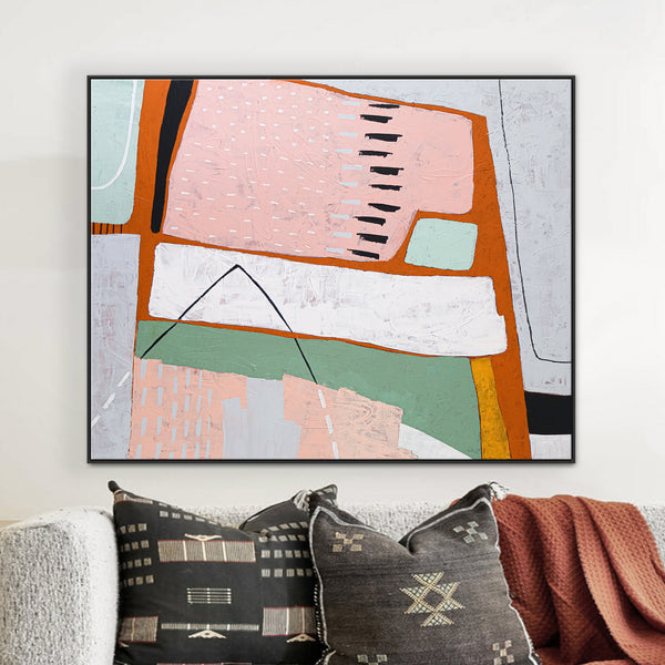 Vibrant Modern Abstract Original Acrylic Painting, Canvas Wall Art Infusing Spaces with Lively Energy | Edith