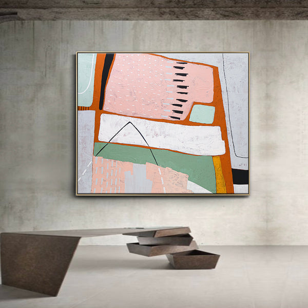 Vibrant Modern Abstract Original Acrylic Painting, Canvas Wall Art Infusing Spaces with Lively Energy | Edith