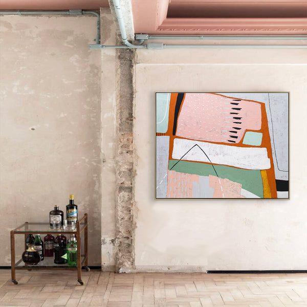 Vibrant Modern Abstract Original Acrylic Painting, Canvas Wall Art Infusing Spaces with Lively Energy | Edith