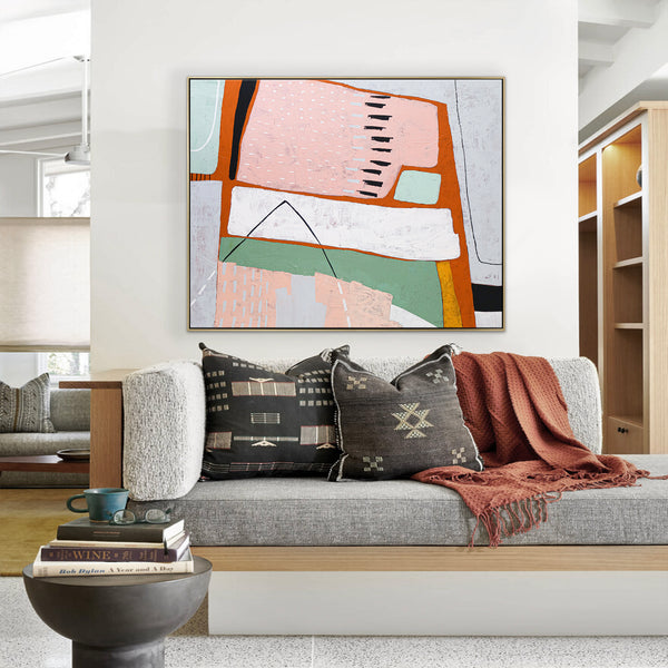 Vibrant Modern Abstract Original Acrylic Painting, Canvas Wall Art Infusing Spaces with Lively Energy | Edith