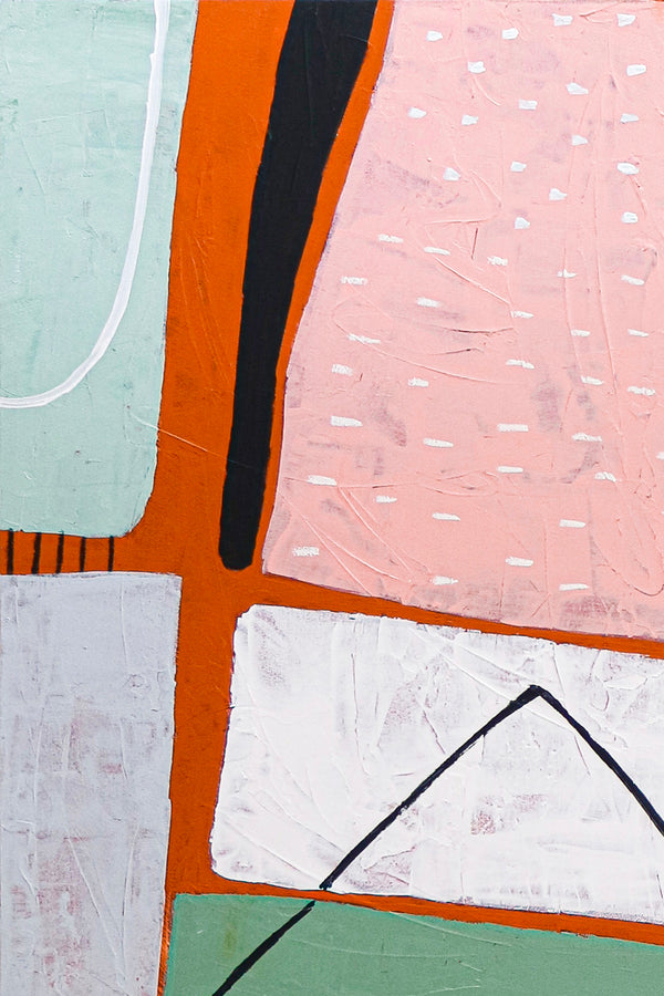 Vibrant Modern Abstract Original Painting, Canvas Wall Art Infusing Spaces with Lively Energy | Edith (Square Ver.)