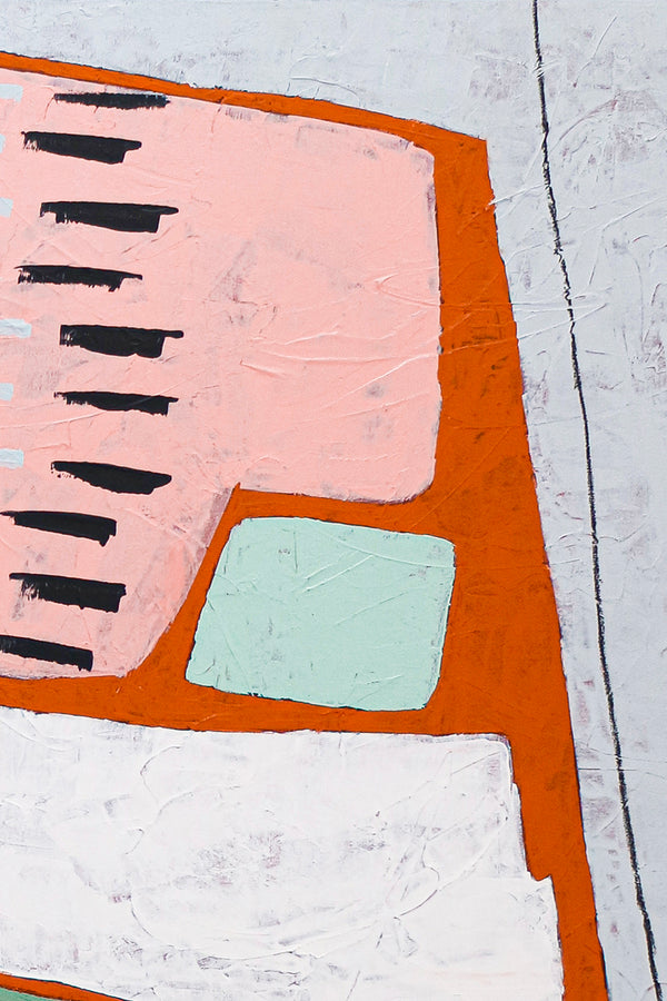 Vibrant Modern Abstract Original Painting, Canvas Wall Art Infusing Spaces with Lively Energy | Edith (Square Ver.)