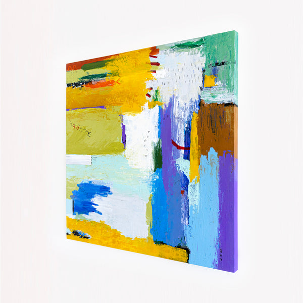 Original Modern Abstract Painting with Vibrant Colors and Expressive Brush Strokes | Epoche II (36"x36")