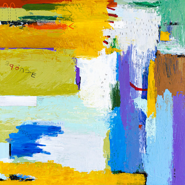 Original Modern Abstract Painting with Vibrant Colors and Expressive Brush Strokes | Epoche II (36"x36")