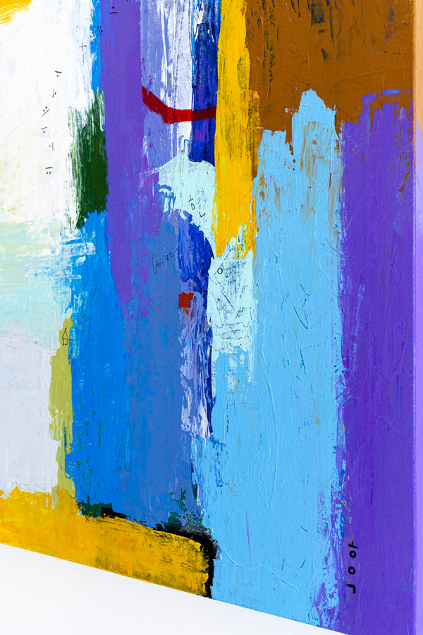 Original Modern Abstract Painting with Vibrant Colors and Expressive Brush Strokes | Epoche II (36"x36")