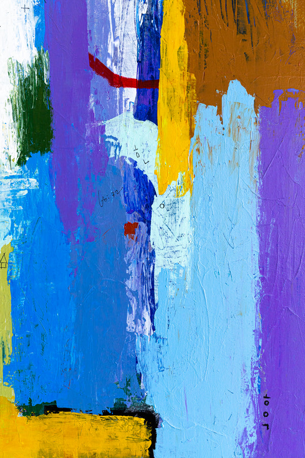 Original Modern Abstract Painting with Vibrant Colors and Expressive Brush Strokes | Epoche II (36"x36")