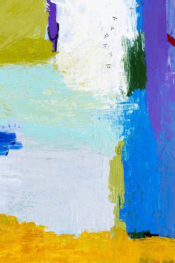 Original Modern Abstract Painting with Vibrant Colors and Expressive Brush Strokes | Epoche II (36"x36")