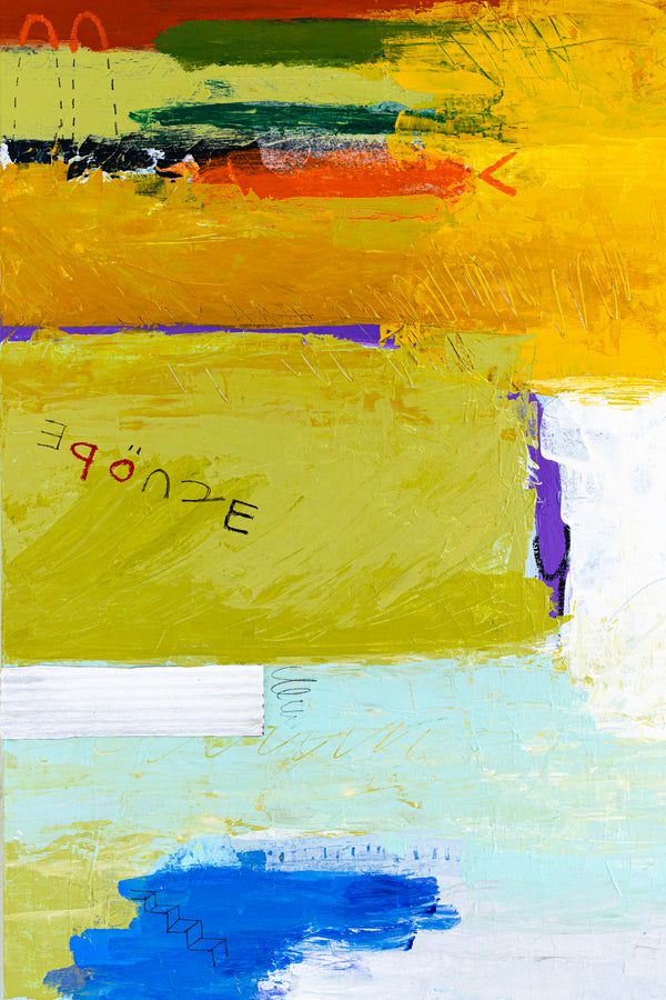 Original Modern Abstract Painting with Vibrant Colors and Expressive Brush Strokes | Epoche II (36"x36")