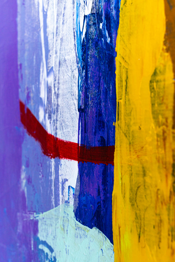 Original Modern Abstract Painting with Vibrant Colors and Expressive Brush Strokes | Epoche II (36"x36")