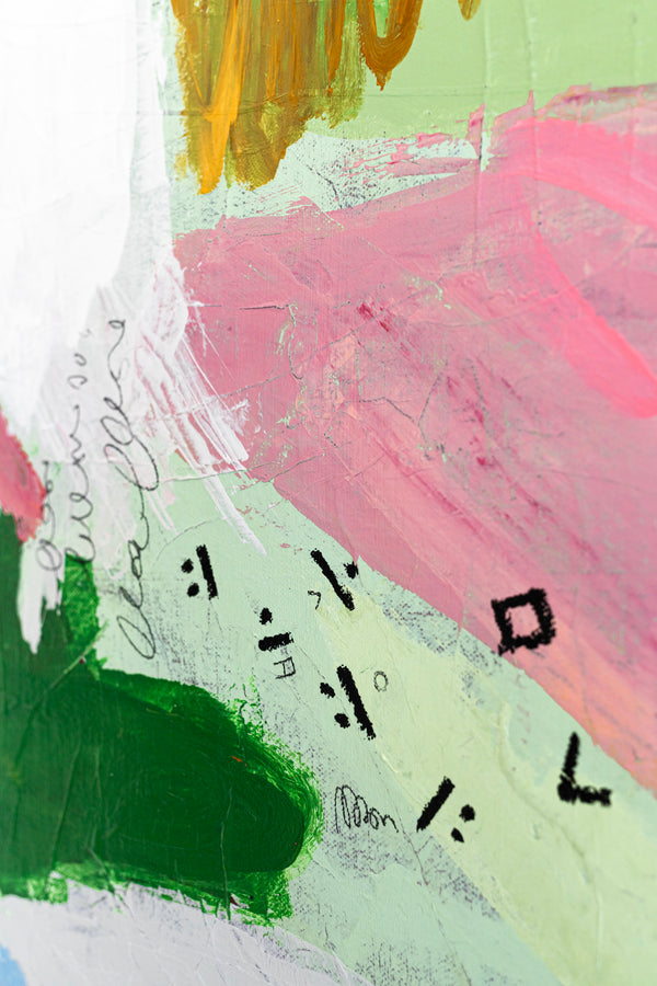 Original Abstract Painting with Dynamic Composition and Strong Colors, Modern Contemporary Art | Epoche I (40"x40")