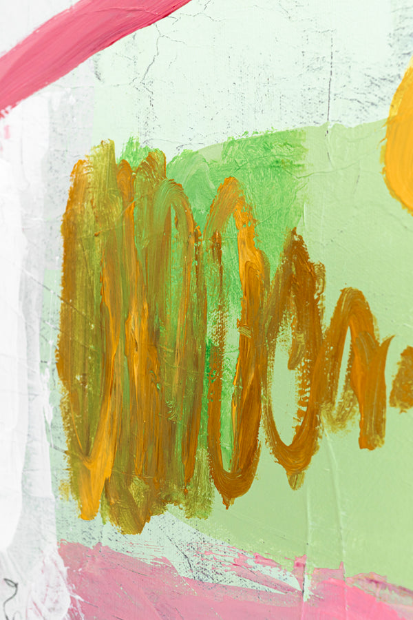 Original Abstract Painting with Dynamic Composition and Strong Colors, Modern Contemporary Art | Epoche I (40"x40")